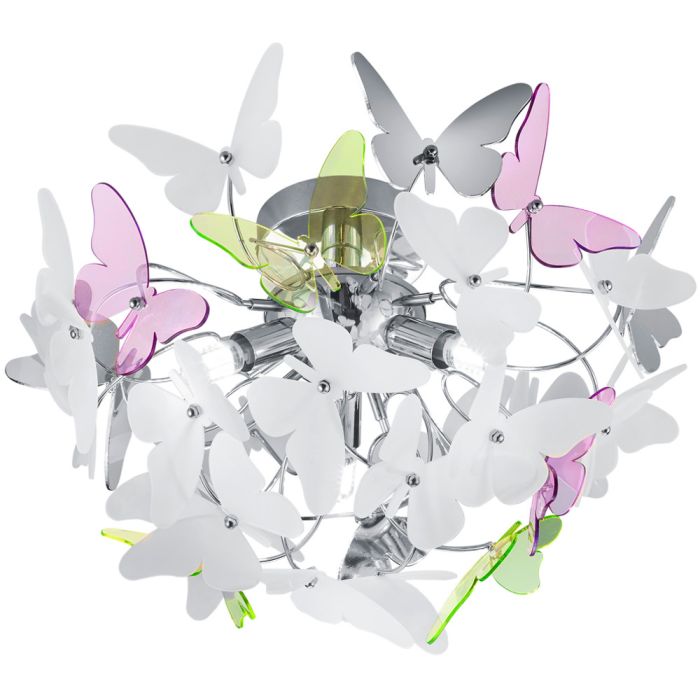 Trio  Plafondlamp Butterfly acryl 45cm 4017807380323