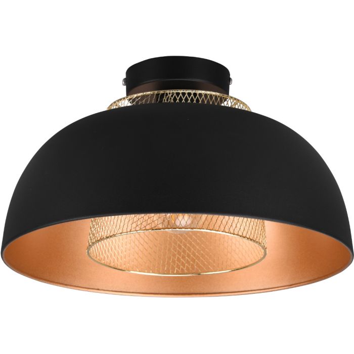 Trio  Plafondlamp Punch zwart 35cm 4017807537581