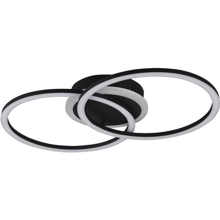 Trio  Plafondlamp Venida zwart 50cm 4017807445053