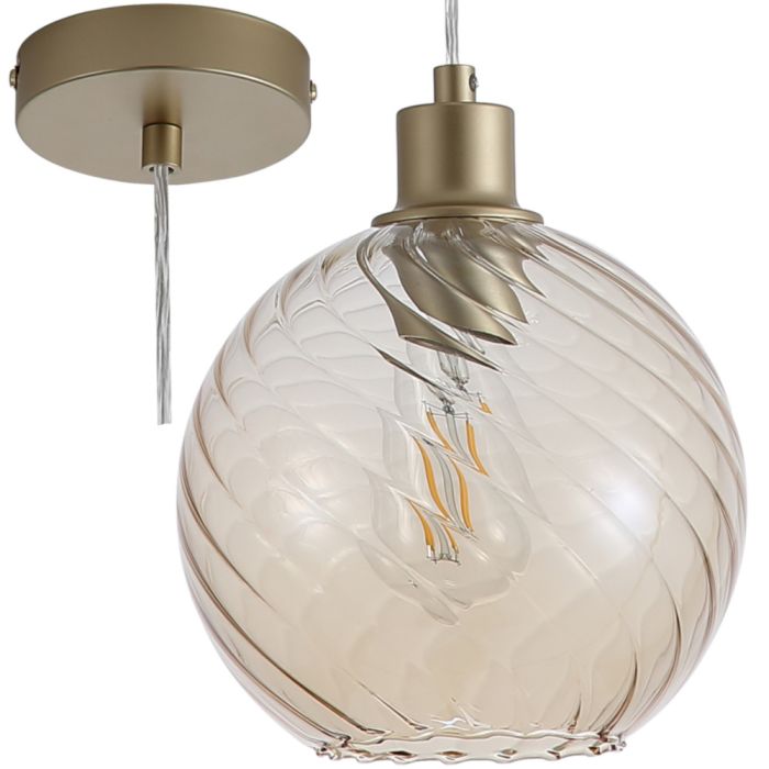 Searchlight Hanglamp Radiance goud 20cm 5053423305776