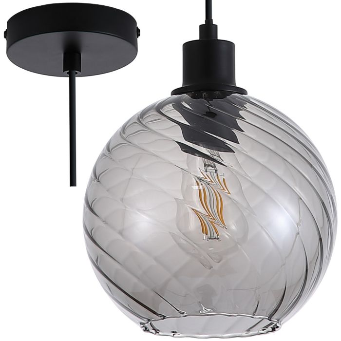 Searchlight Hanglamp Radiance rookglas 20cm 5053423305769