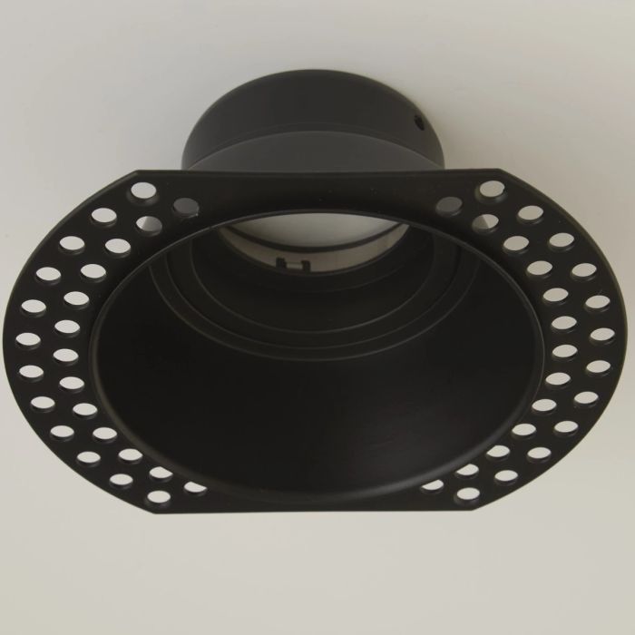 Searchlight Inbouwspot Slim Trimless IP65 zwart ZM90 D100mm 5053423317533