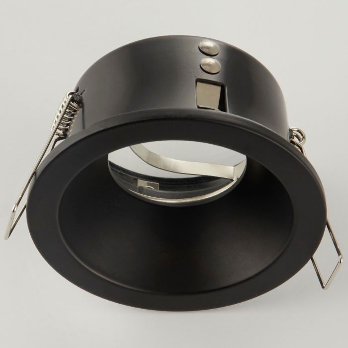 Searchlight Inbouwspot Slim Trim IP65 zwart ZM75 D85mm 5053423161419