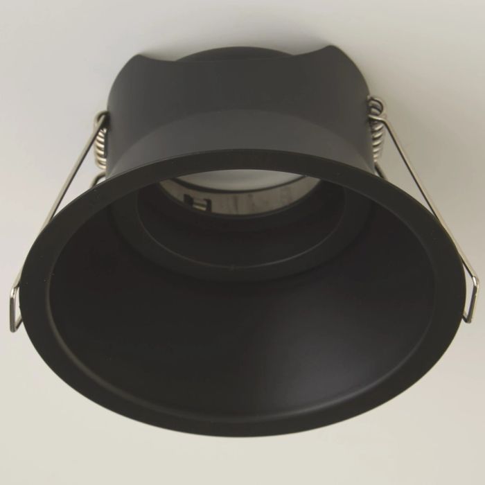 Searchlight Inbouwspot Slim Trim zwart ZM90 D100mm 5053423317502