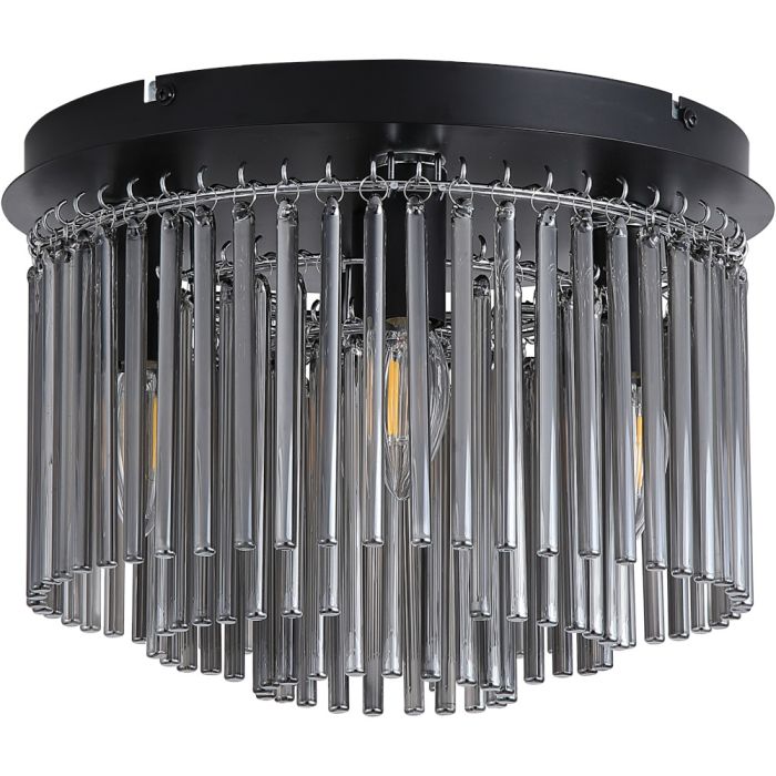 Searchlight Plafondlamp Swizzle zwart 32cm 5053423302553