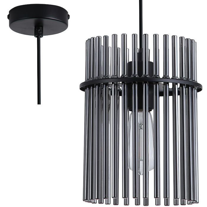 Searchlight Hanglamp Swizzle zwart 20cm 5053423302508