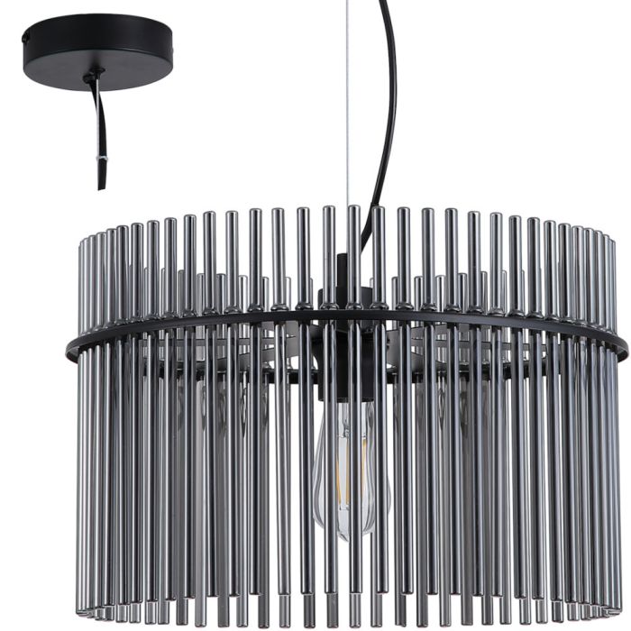 Searchlight Hanglamp Swizzle zwart 40cm 5053423305295