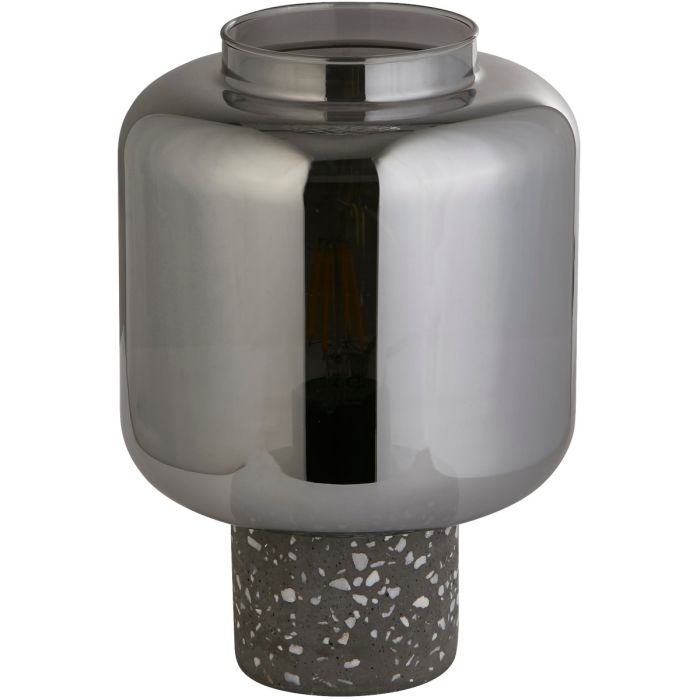 Searchlight Tafellamp Terrazzo rookglas 28cm 5053423241753