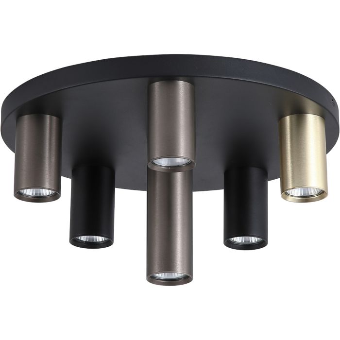 Searchlight Plafondlamp Tubes zwart 40cm 5053423301662