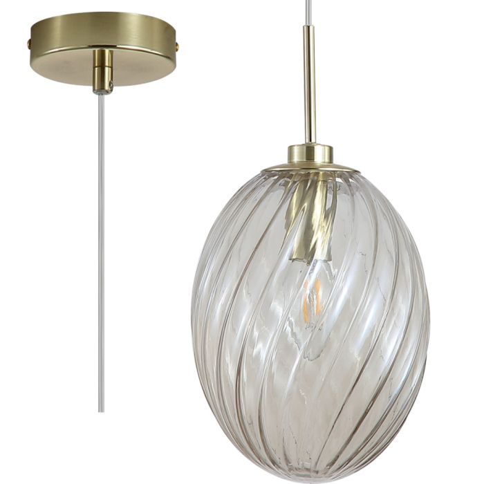 Searchlight Hanglamp Whirl champagne 16cm 5053423299518