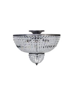 ETH Plafonnière Azzaro oud zilver/kristal 77cm 