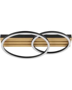 Brilliant Plafondlamp Calma hout 54cm 4004353463075