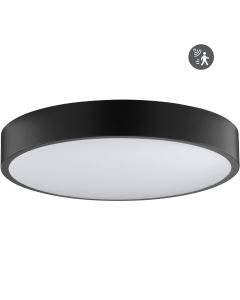 Brilliant Plafonniere Delvin zwart 33cm 4004353446504