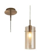 Searchlight Hanglamp Duo messing 13cm 5053423247113