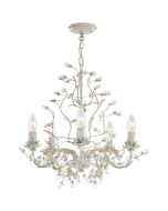 Searchlight Kroonluchter Almandite creme 50cm 5013874337641