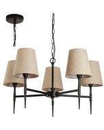 Searchlight Kroonluchter Gothic zwart 66cm 5053423249995