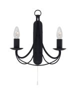 Searchlight Wandlamp Maypole zwart 31cm 5013874209177