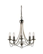 Searchlight Kroonluchter Maypole brons 46cm 5013874300072