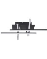 Searchlight Plafonniere Matrix zwart 46cm 5053423155395