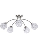 Searchlight Plafondlamp Astral staal 60cm 5053423304076