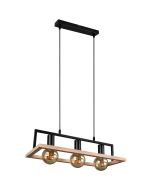 Trio  Hanglamp Bano hout 58cm 4017807673364