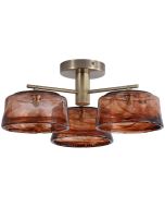 Searchlight Plafondlamp Charlie bruin 46cm 5053423327969