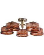 Searchlight Plafondlamp Charlie bruin 55cm 5053423327976
