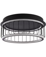 Searchlight Plafondlamp Circolo zwart 40cm 5053423227283
