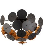 Searchlight Plafondlamp Discus zwart 52cm 5053423154879