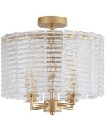 Searchlight Plafondlamp Flute goud 35cm 5053423328027