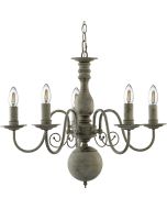 Searchlight Kroonluchter Greythorne grijs 60cm 5053423020105