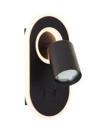 Brilliant Wandspot Kimon zwart 22cm 4004353396779