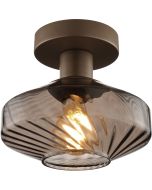 Brilliant Plafondlamp Lyn koffie 28cm 4004353477027