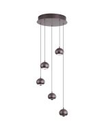Searchlight Hanglamp Meteor zwartnikkel 38cm 5053423326818