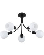 Searchlight Plafondlamp Nova zwart 56cm 5053423301785