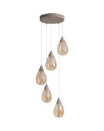 Searchlight Hanglamp Pear zand 46cm 5053423325682
