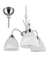 Trio  Kroonluchter Dobby staal 43cm 4017807608991