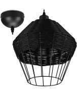 Trio  Hanglamp Bork zwart 30cm 4017807556803