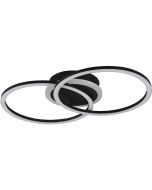 Trio  Plafondlamp Venida zwart 50cm 4017807445053