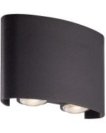 Searchlight Buitenwandlamp Shadows zandzwart 12cm 5053423283012