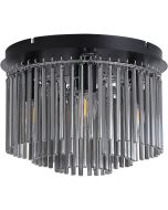 Searchlight Plafondlamp Swizzle zwart 32cm 5053423302553