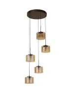 Searchlight Hanglamp Tumblers champagne 45cm 5053423324944