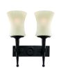Searchlight Wandlamp Cartwheel zwart 31cm 5013874346025