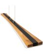 Elobra Hanglamp Panama zwart-eik 100cm 4019698141298