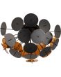 Searchlight Plafondlamp Discus zwart 52cm 5053423154879