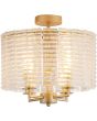 Searchlight Plafondlamp Flute goud 35cm 5053423328027
