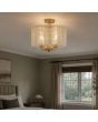 Searchlight Plafondlamp Flute goud 35cm 5053423328027