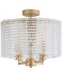 Searchlight Plafondlamp Flute goud 35cm 5053423328027