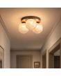 Searchlight Plafondlamp Frosty brons 30cm 5053423326634