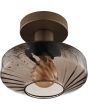 Brilliant Plafondlamp Lyn koffie 28cm 4004353477027